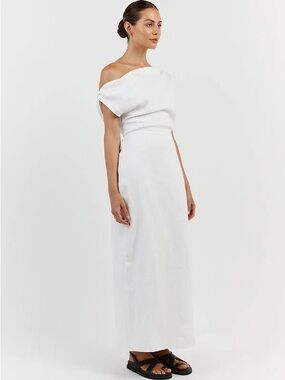 DISSH | Dresses | Dissh Aisle White Linen Bow Midi Dress Sold Out | Poshmark